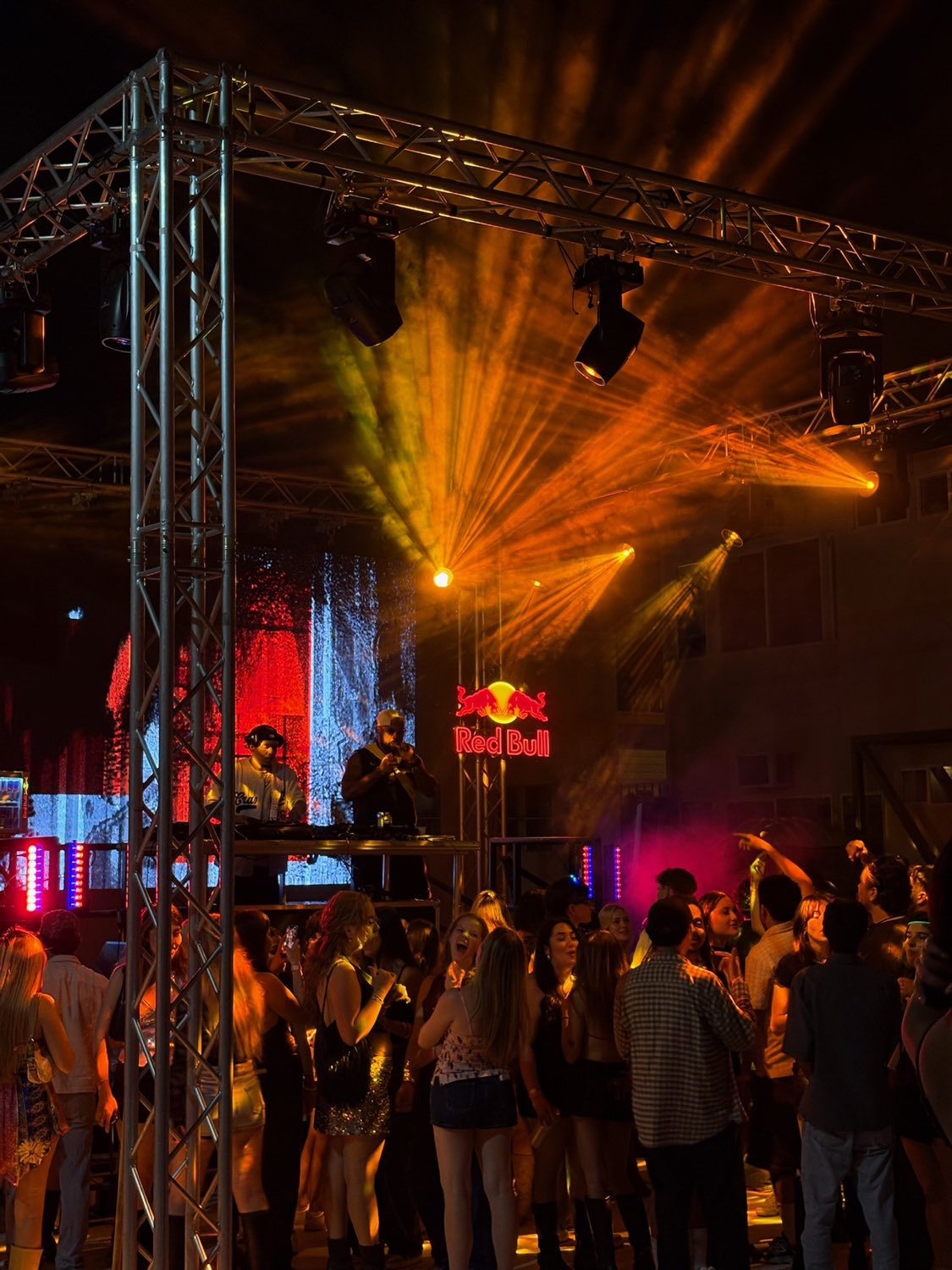 Live DJ set and full production lighting